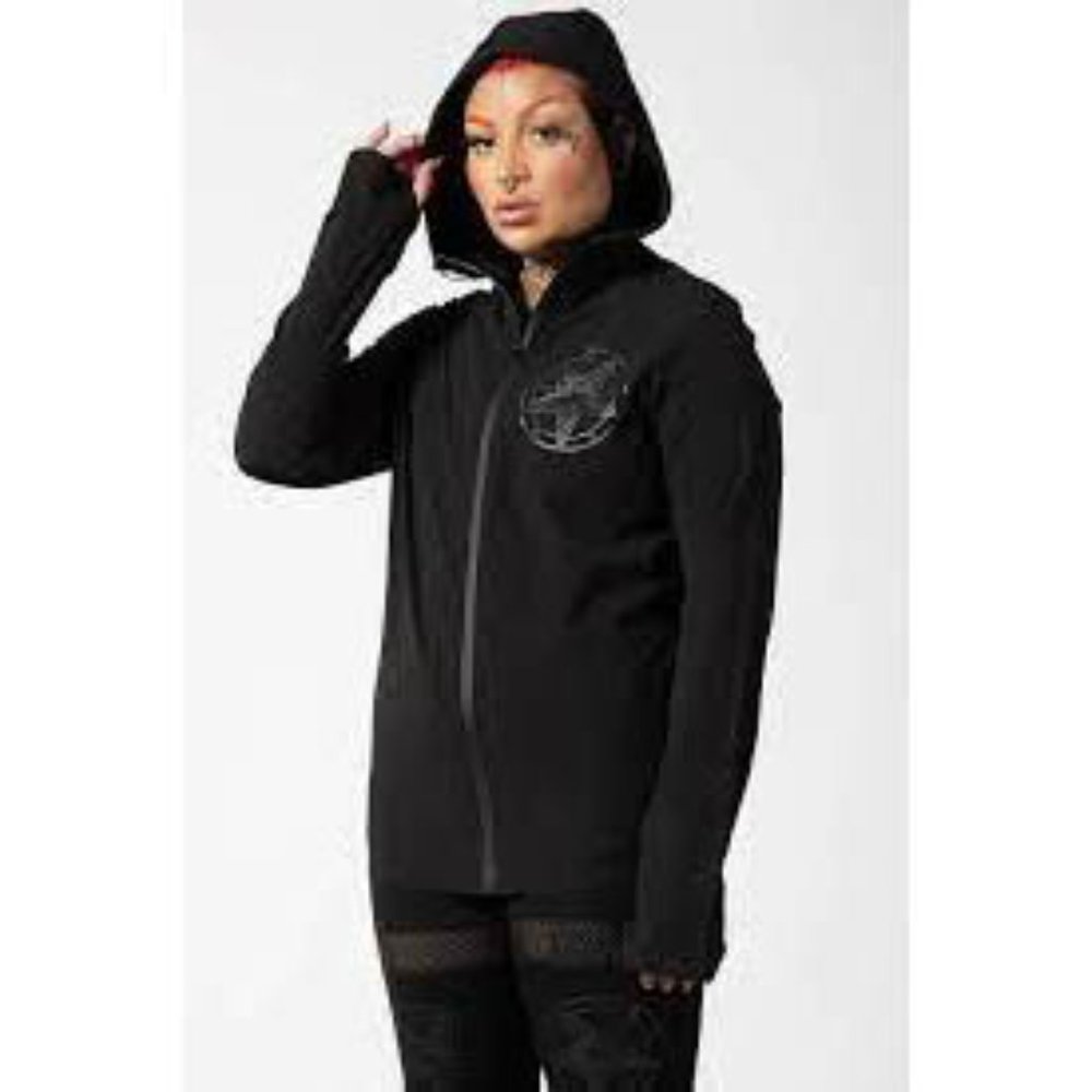 Killstar DOWN N OUT SPORTS HOODIE XS jacket nwt - Picture 2 of 9